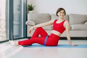 woman beginner miniband workout