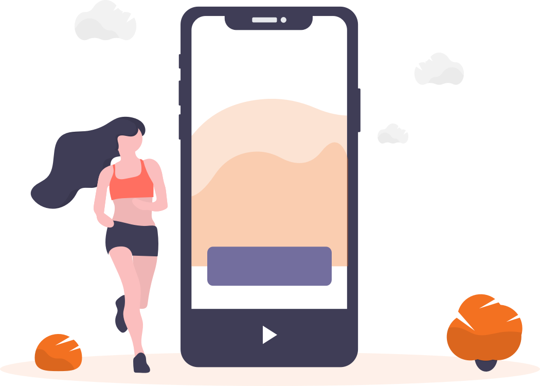 online fitness training on phone